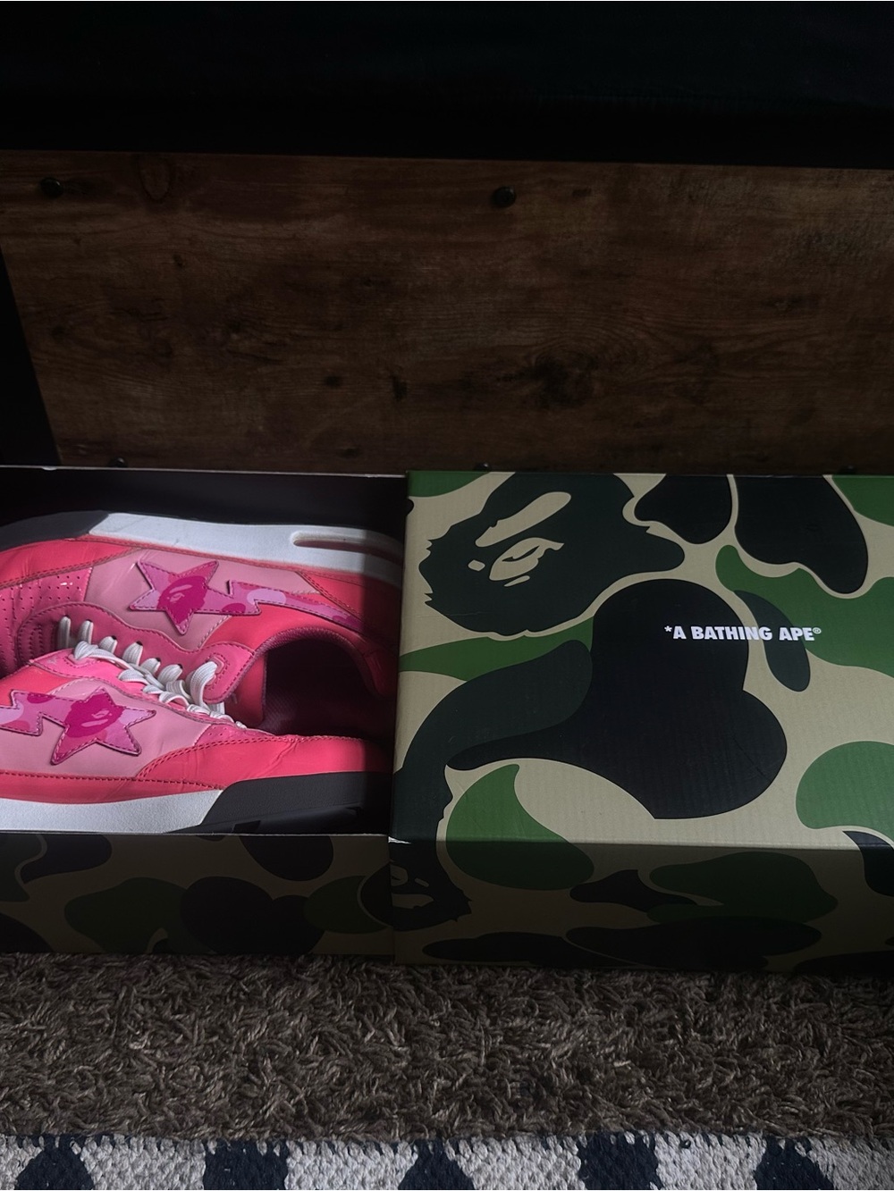 A Bathing Ape-BAPE Road Sta Pink Sneakers